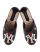 Gucci x MLB Web Accent Leather Mules