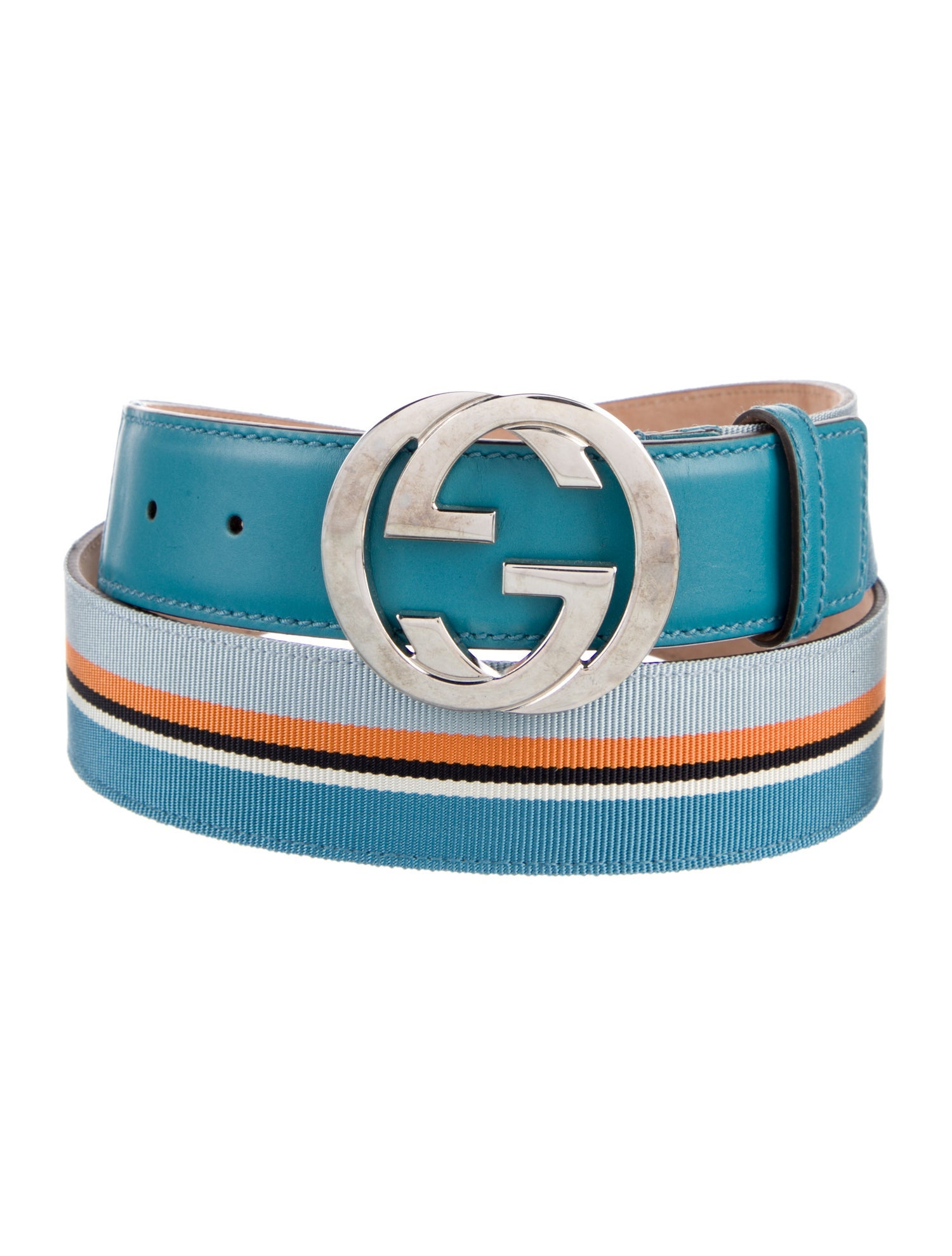 Gucci Web Accent Canvas Belt