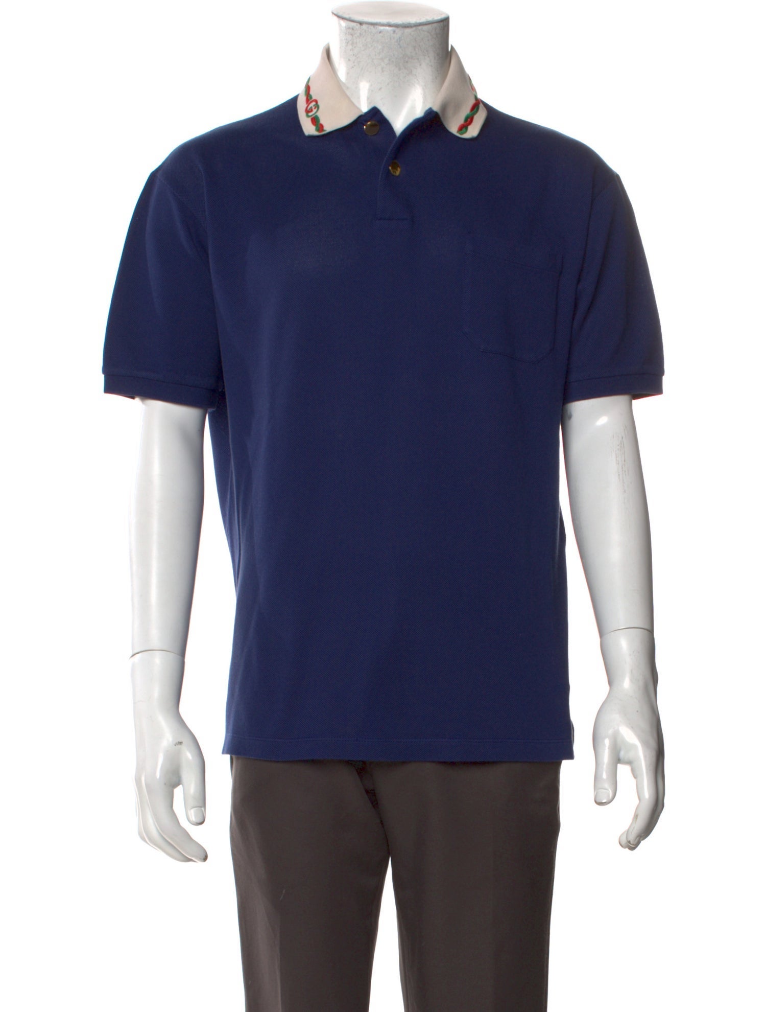 Gucci Interlocking G Logo Collar Polo Shirt