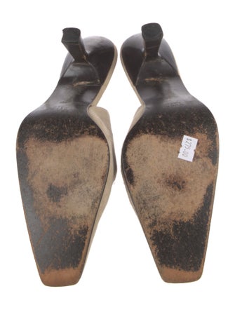 Gucci Suede Colorblock Pattern Slingback Pumps