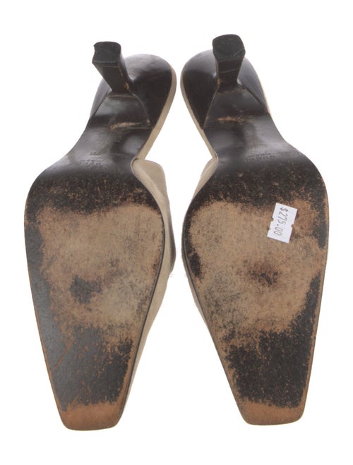 Gucci Suede Colorblock Pattern Slingback Pumps