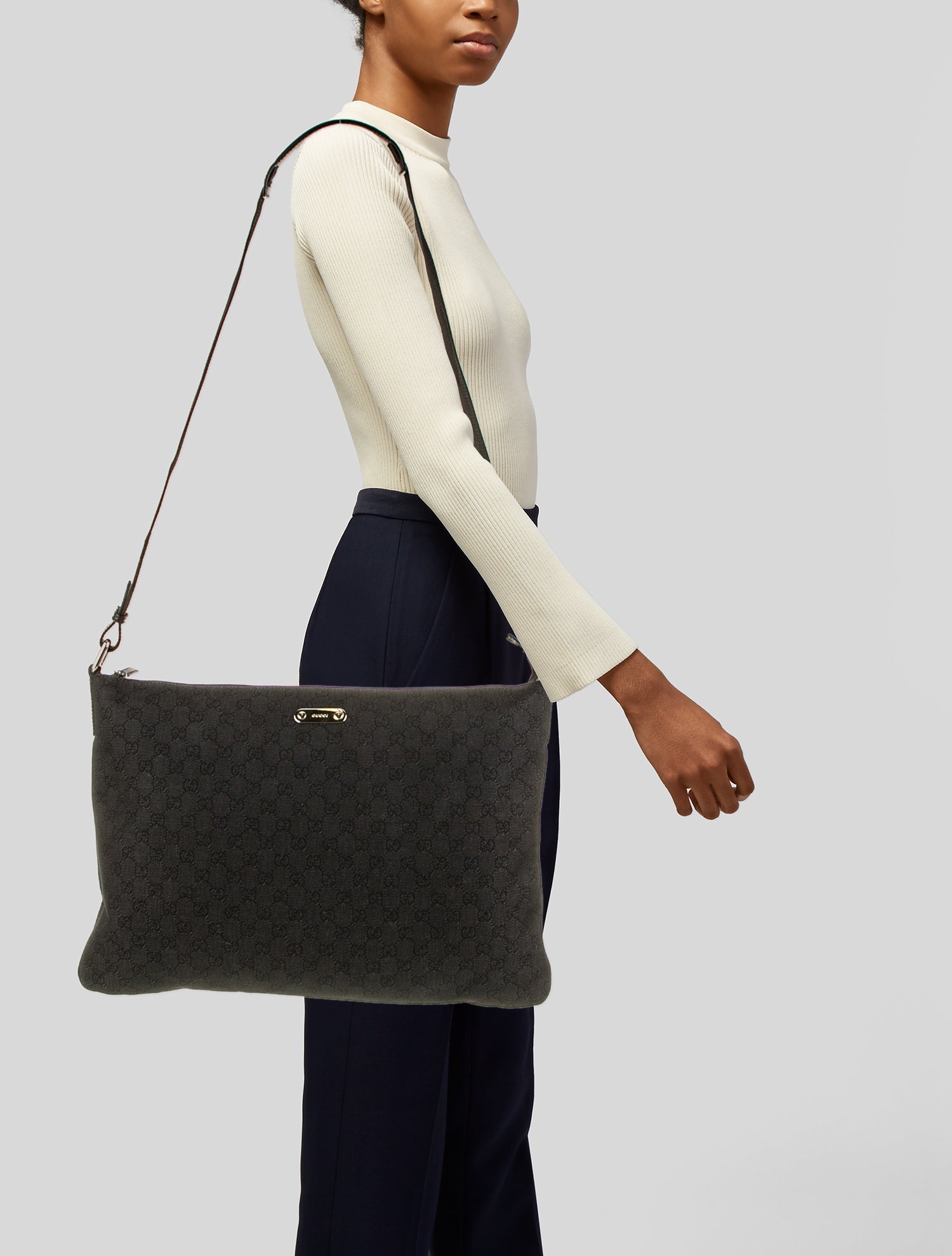 Gucci Canvas Shoulder Bag