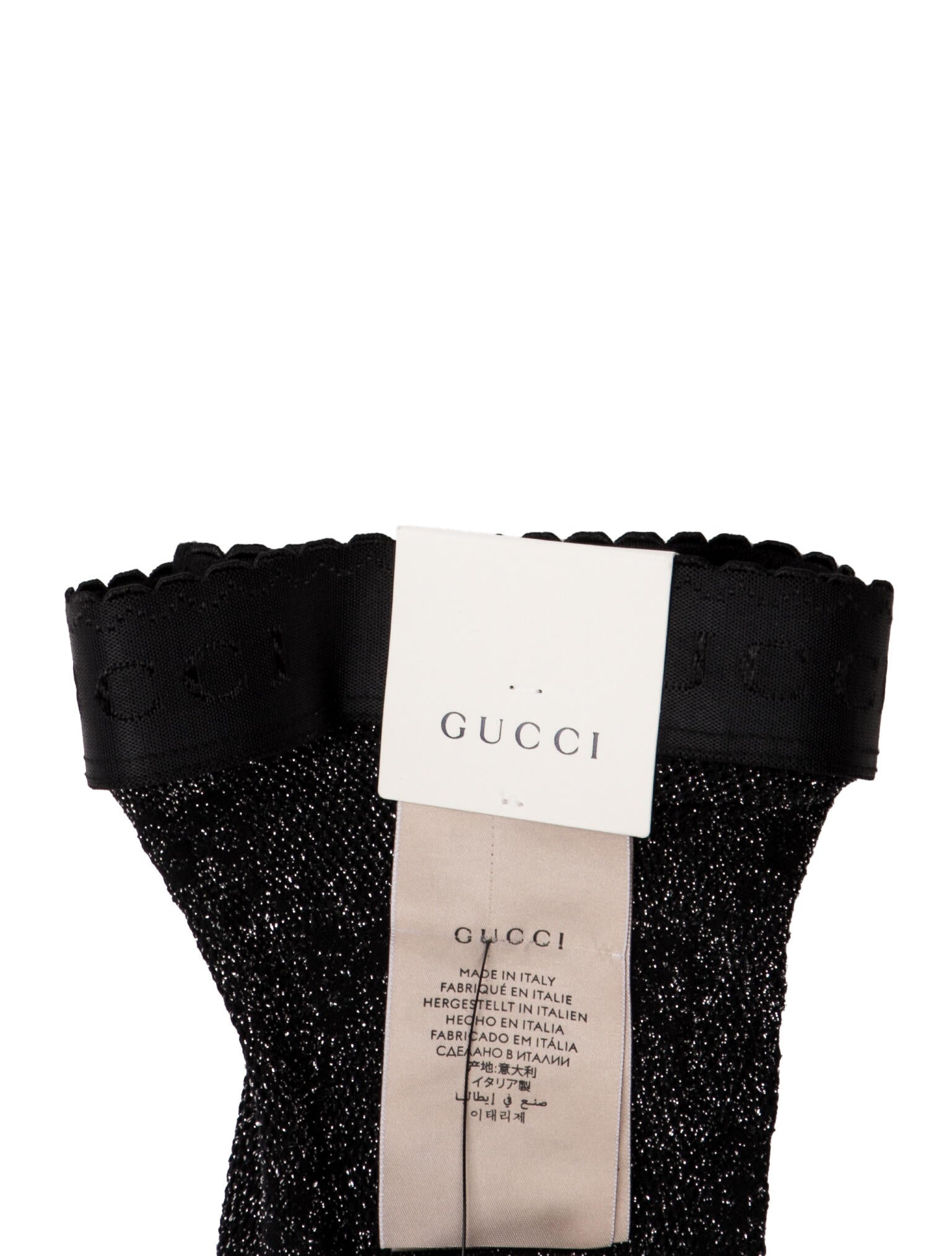 Gucci Logo Metallic Tights
