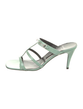 Gucci Horsebit Accent Patent Leather Slides