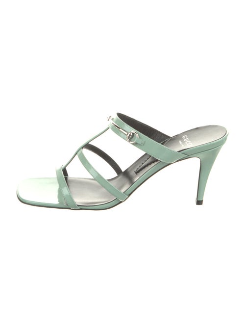 Gucci Horsebit Accent Patent Leather Slides