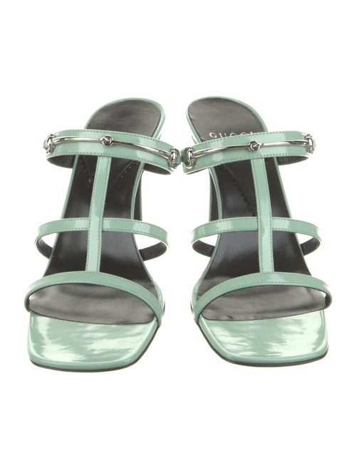 Gucci Horsebit Accent Patent Leather Slides