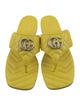 Gucci Double G Logo Leather Slides