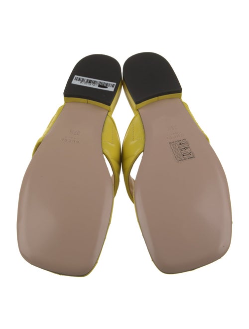 Gucci Double G Logo Leather Slides