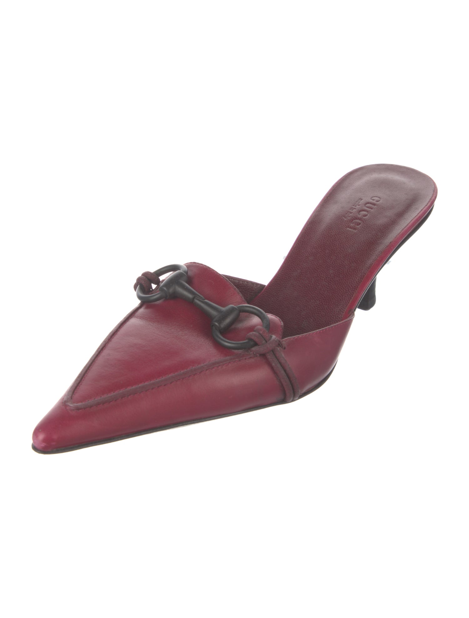 Gucci Horsebit Accent Leather Mules