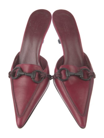 Gucci Horsebit Accent Leather Mules