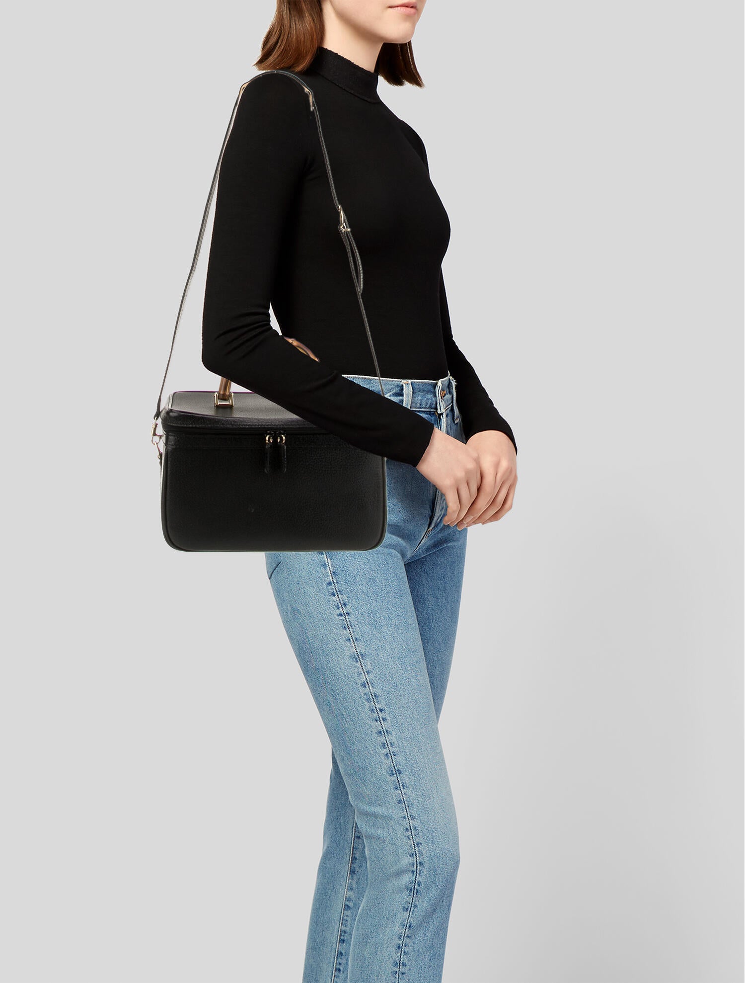 Gucci Large Bamboo Top Handle Vanity Case