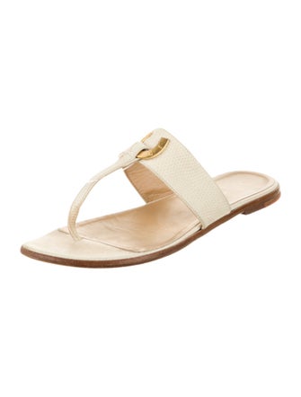 Gucci Web Accent Leather Slides