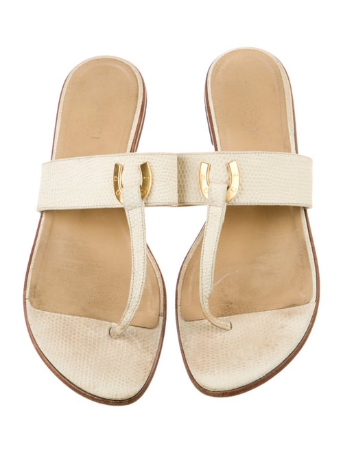 Gucci Web Accent Leather Slides