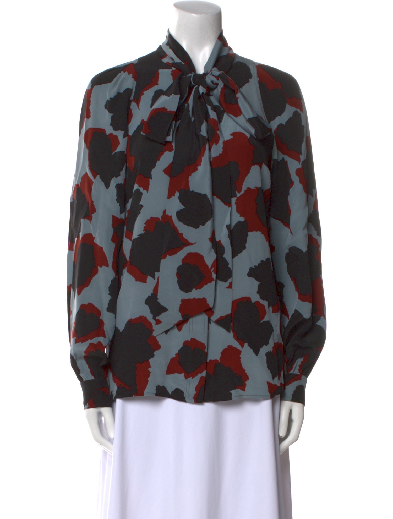 Gucci Silk Printed Button-Up Top