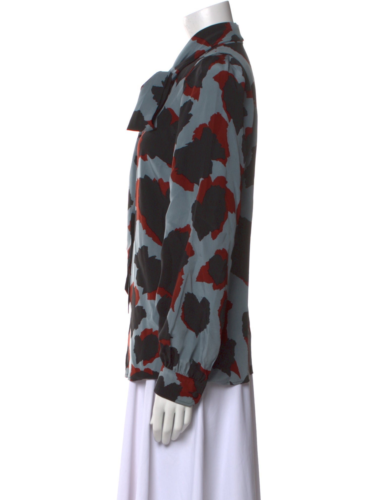 Gucci Silk Printed Button-Up Top