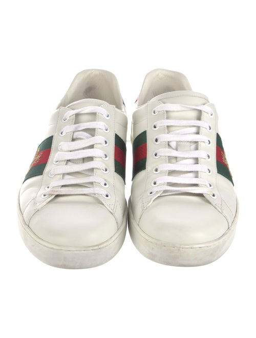 Gucci Web Accent Leather Sneakers