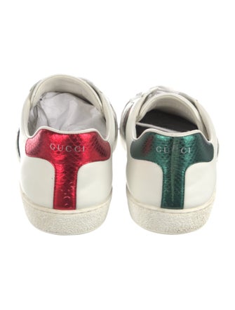 Gucci Web Accent Leather Sneakers