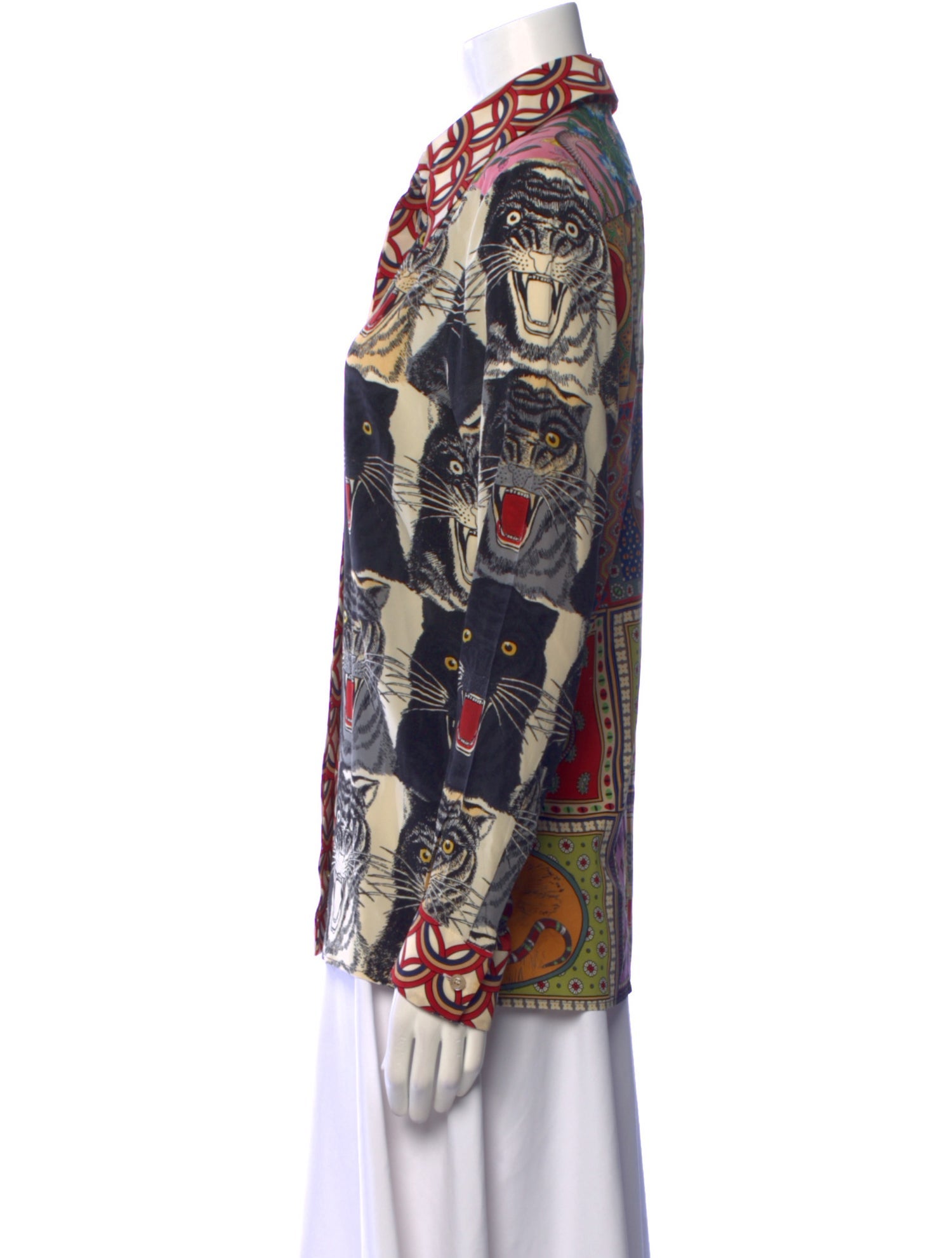 Gucci 2017 Silk Button-Up Top