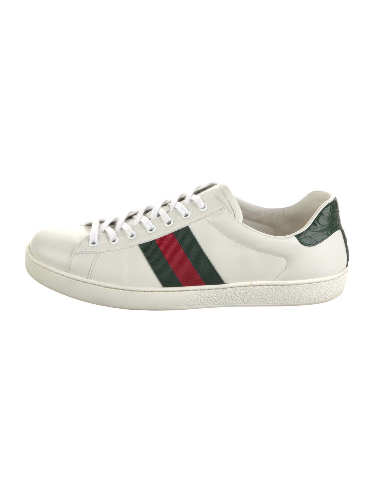 Gucci Web Accent Leather Sneakers