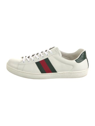 Gucci Web Accent Leather Sneakers