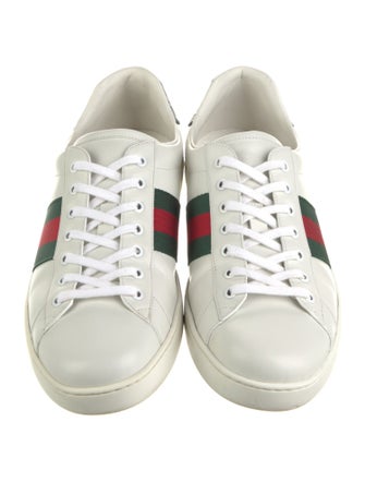 Gucci Web Accent Leather Sneakers