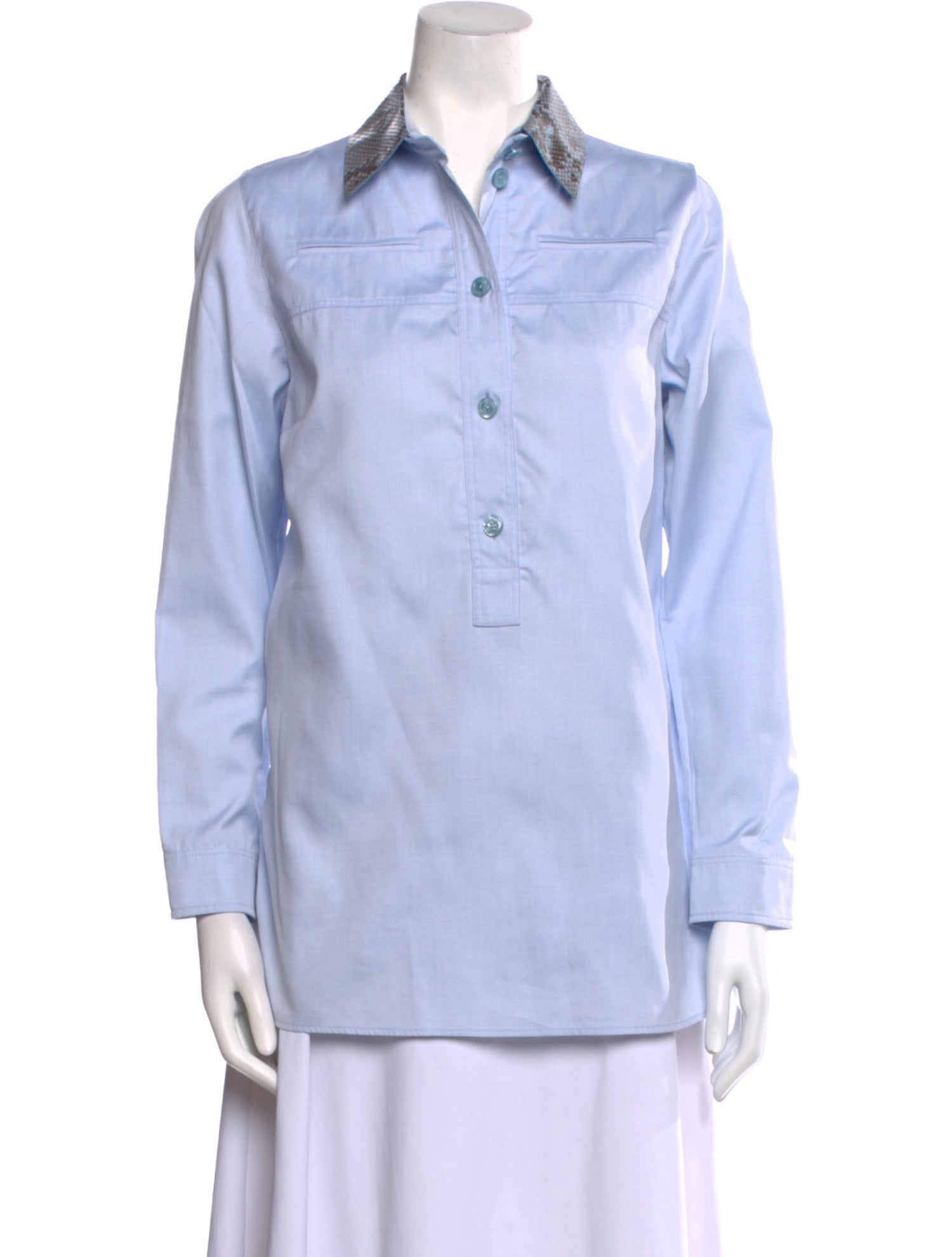 Gucci Long Sleeve Button-Up Top