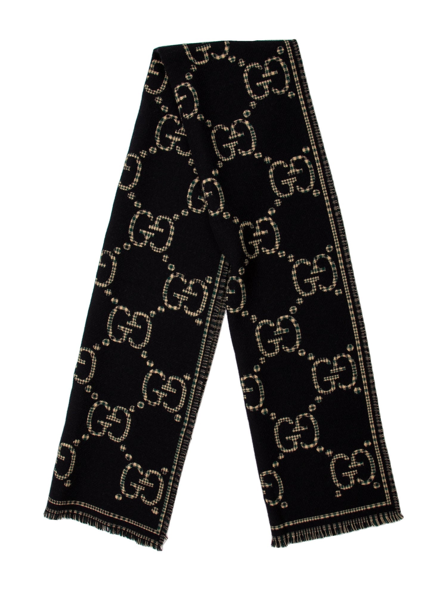 Gucci Wool GG Logo Scarf