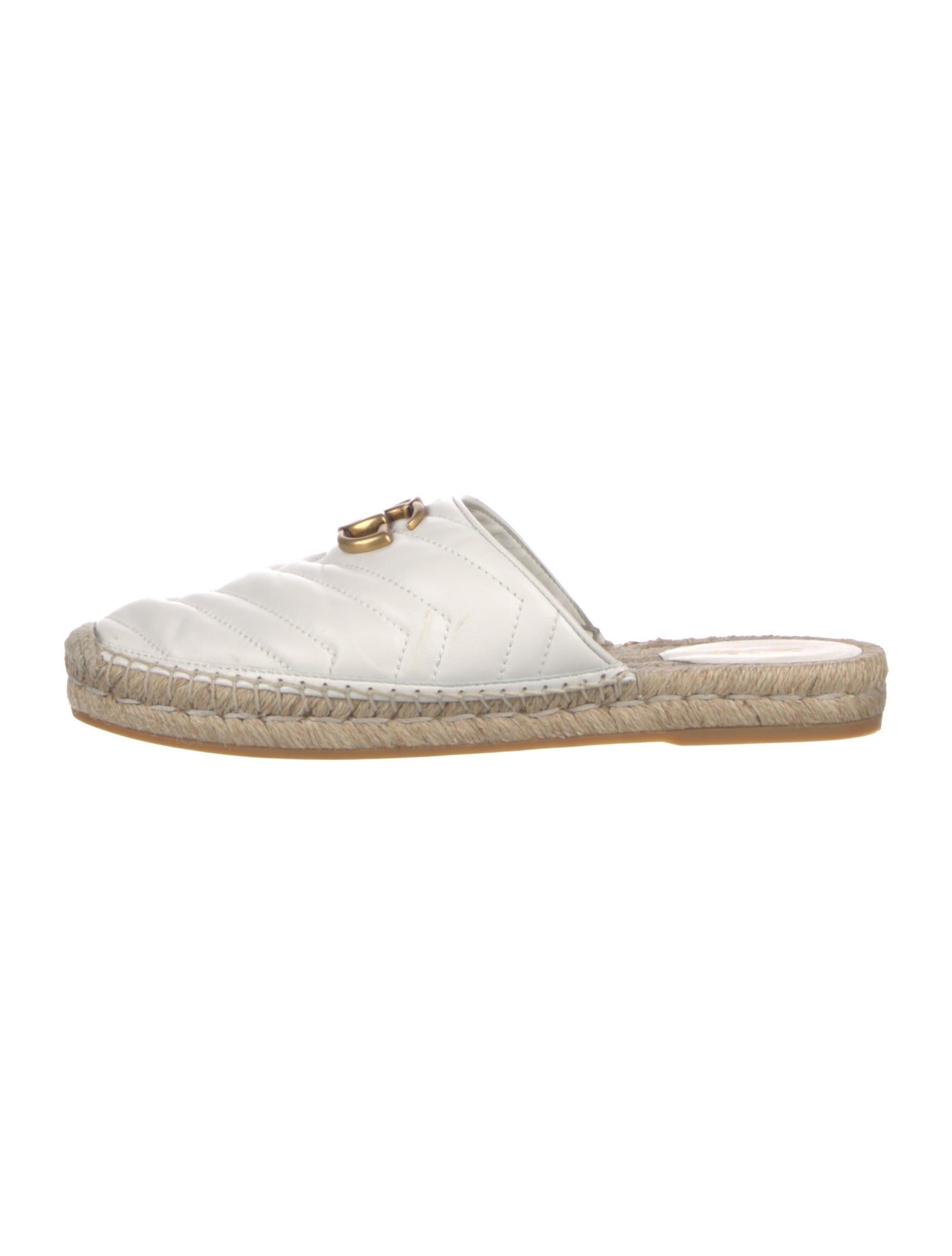Gucci Double G Logo Leather Espadrilles