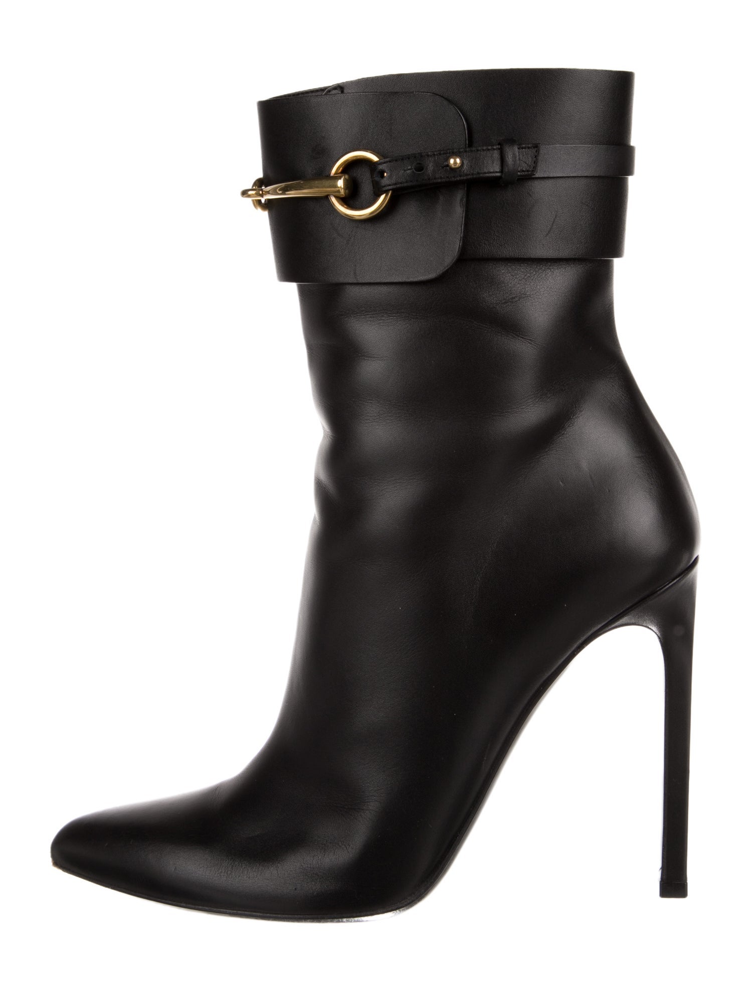 Gucci Horsebit Accent Leather Boots