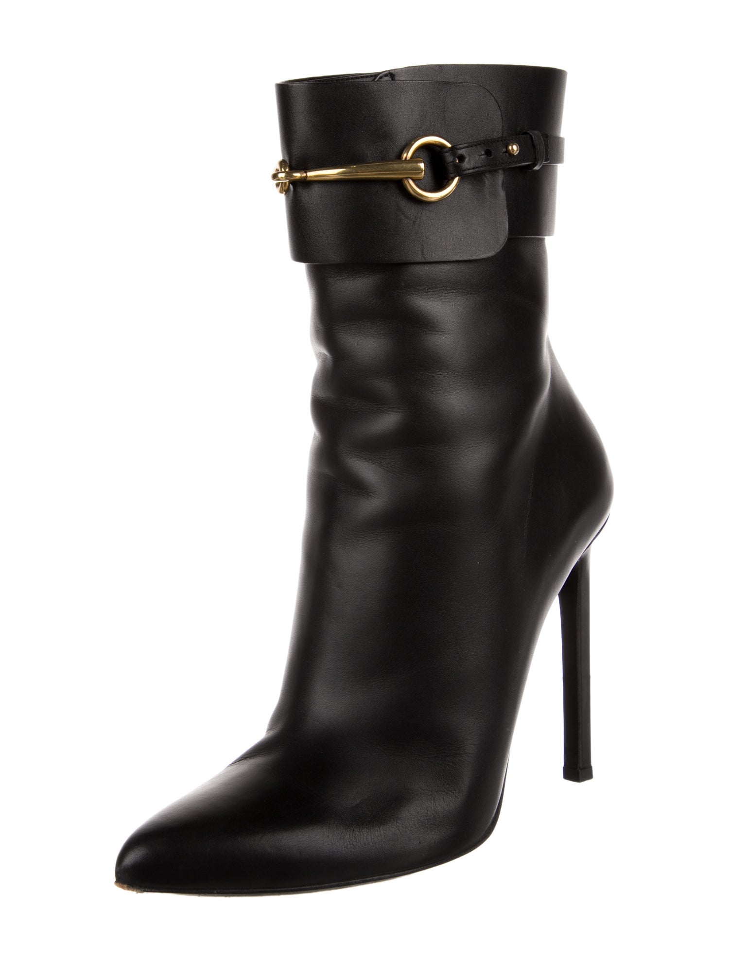 Gucci Horsebit Accent Leather Boots