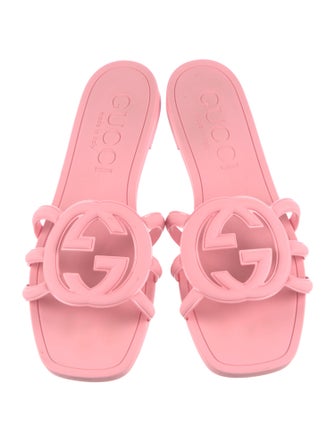 Gucci Interlocking G Logo Rubber Slides