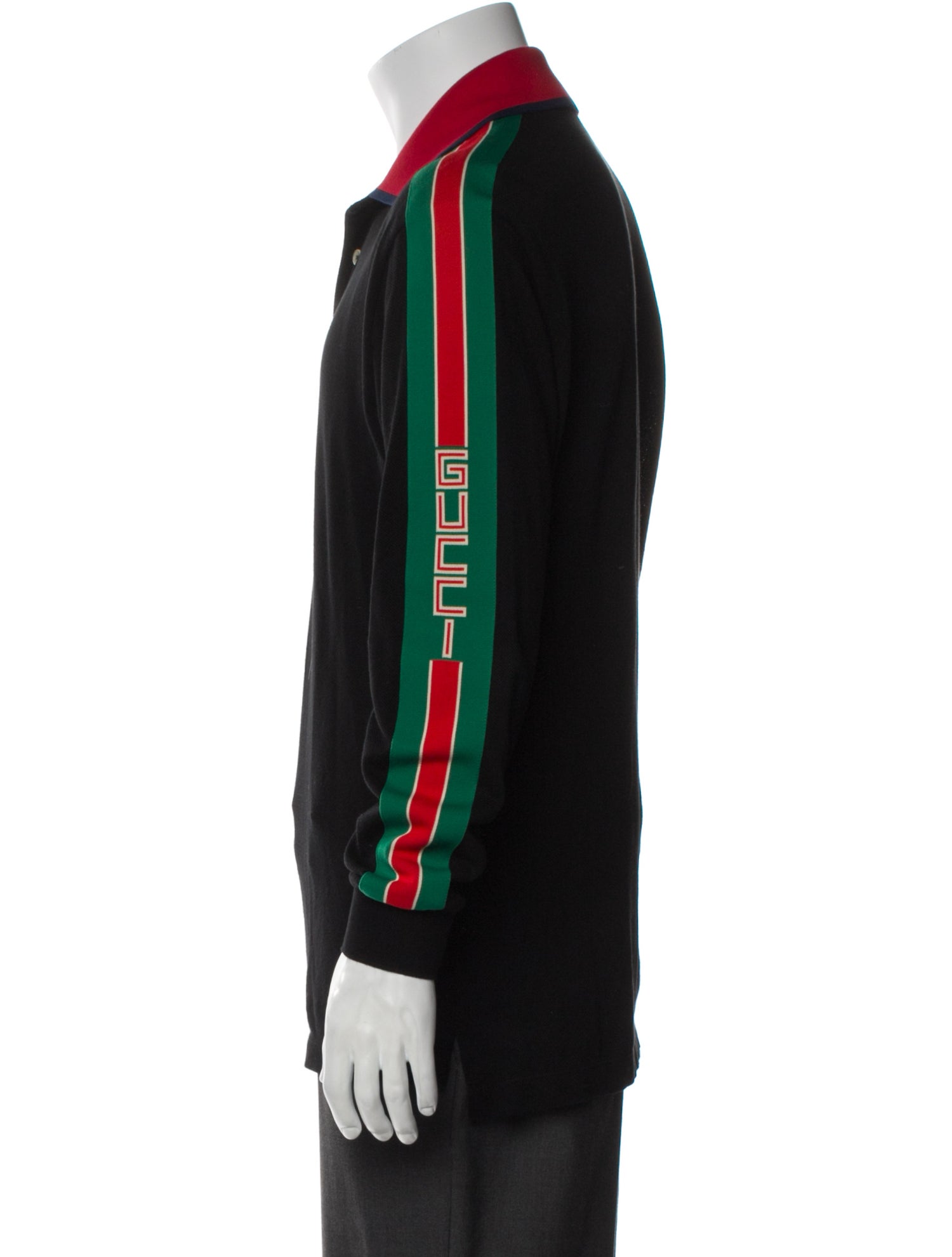 Gucci Web Accent Collar Polo Shirt