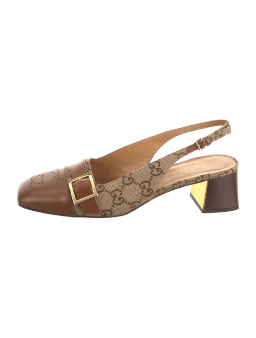 Gucci GG Canvas Canvas Slingback Pumps