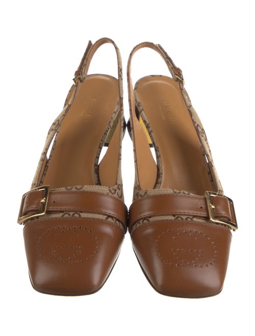Gucci GG Canvas Canvas Slingback Pumps