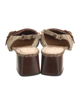 Gucci GG Canvas Canvas Slingback Pumps