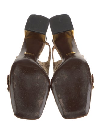 Gucci GG Canvas Canvas Slingback Pumps