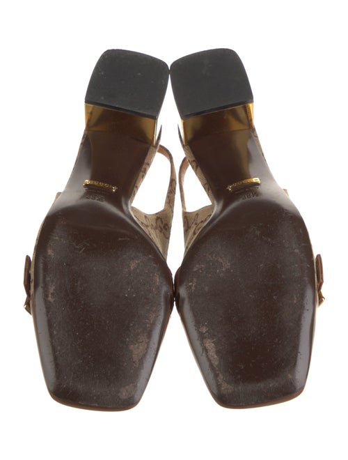 Gucci GG Canvas Canvas Slingback Pumps