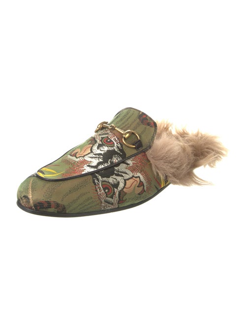 Gucci Horsebit Accent Printed Slippers