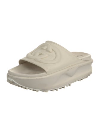 Gucci Interlocking G Logo Rubber Slides