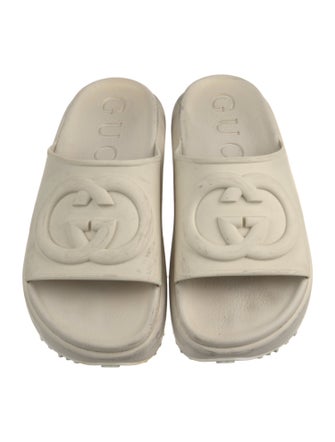 Gucci Interlocking G Logo Rubber Slides