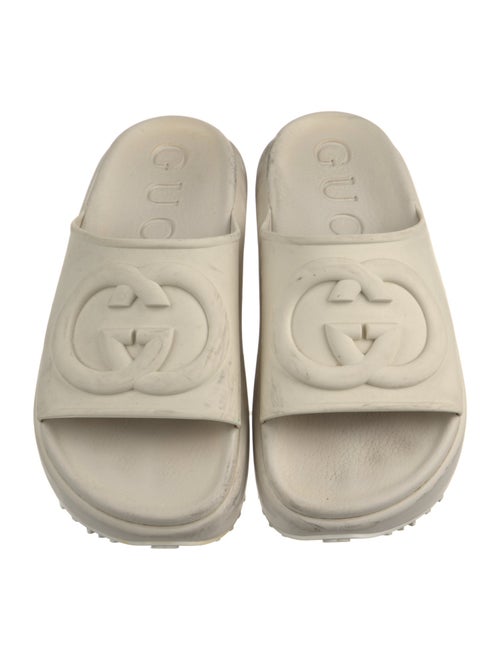 Gucci Interlocking G Logo Rubber Slides