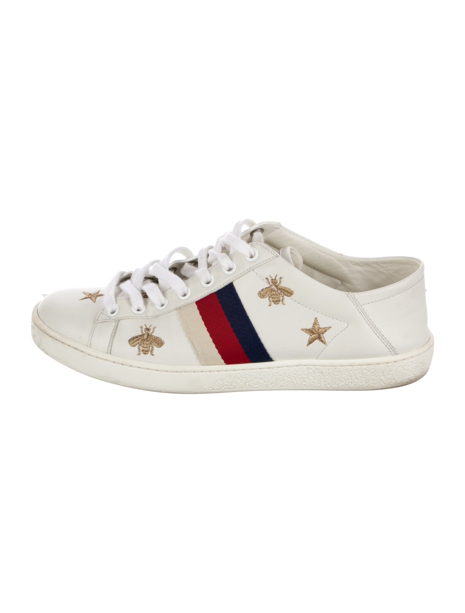 Gucci Sylvie Web Accent Leather Sneakers