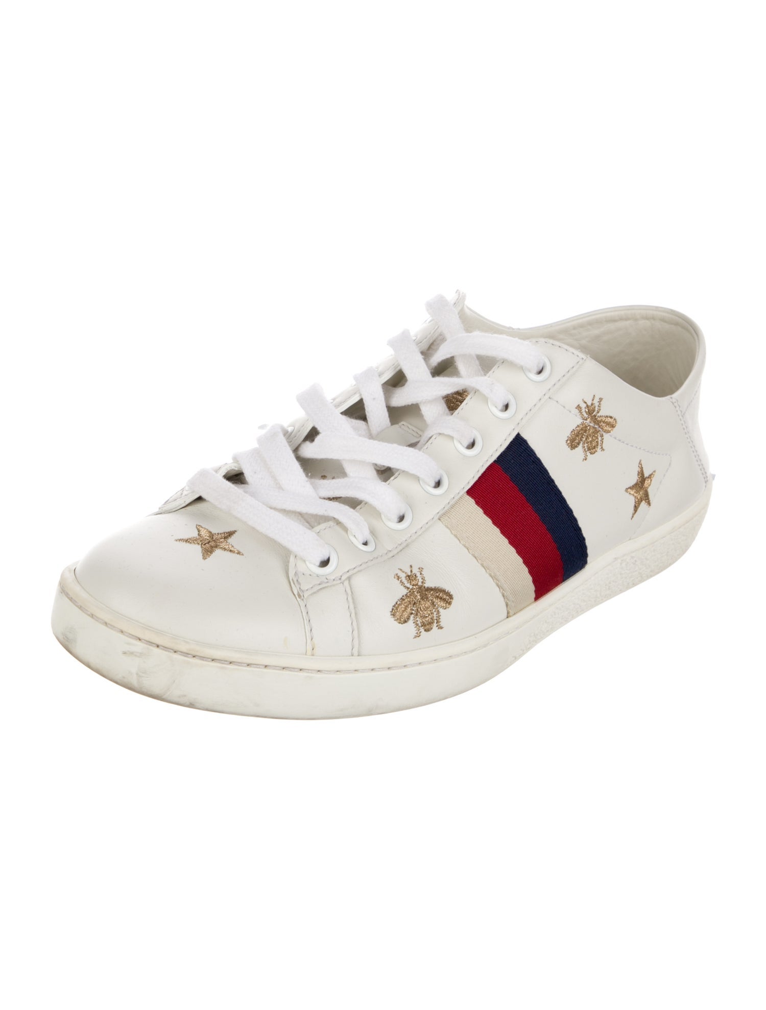 Gucci Sylvie Web Accent Leather Sneakers