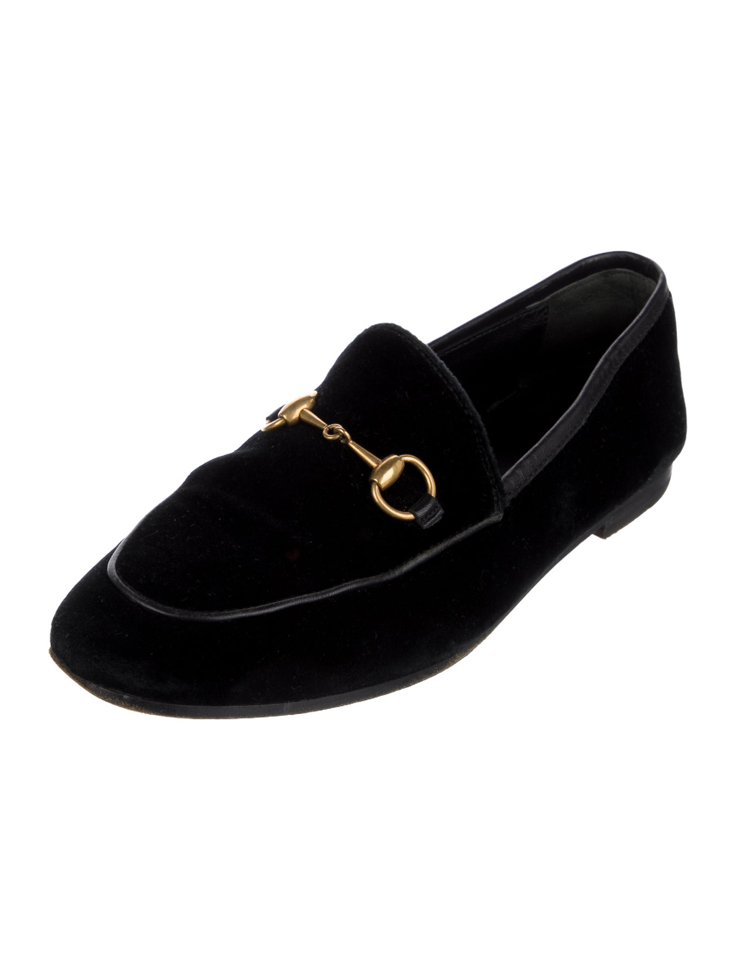 Gucci Horsebit Accent Velvet Loafers