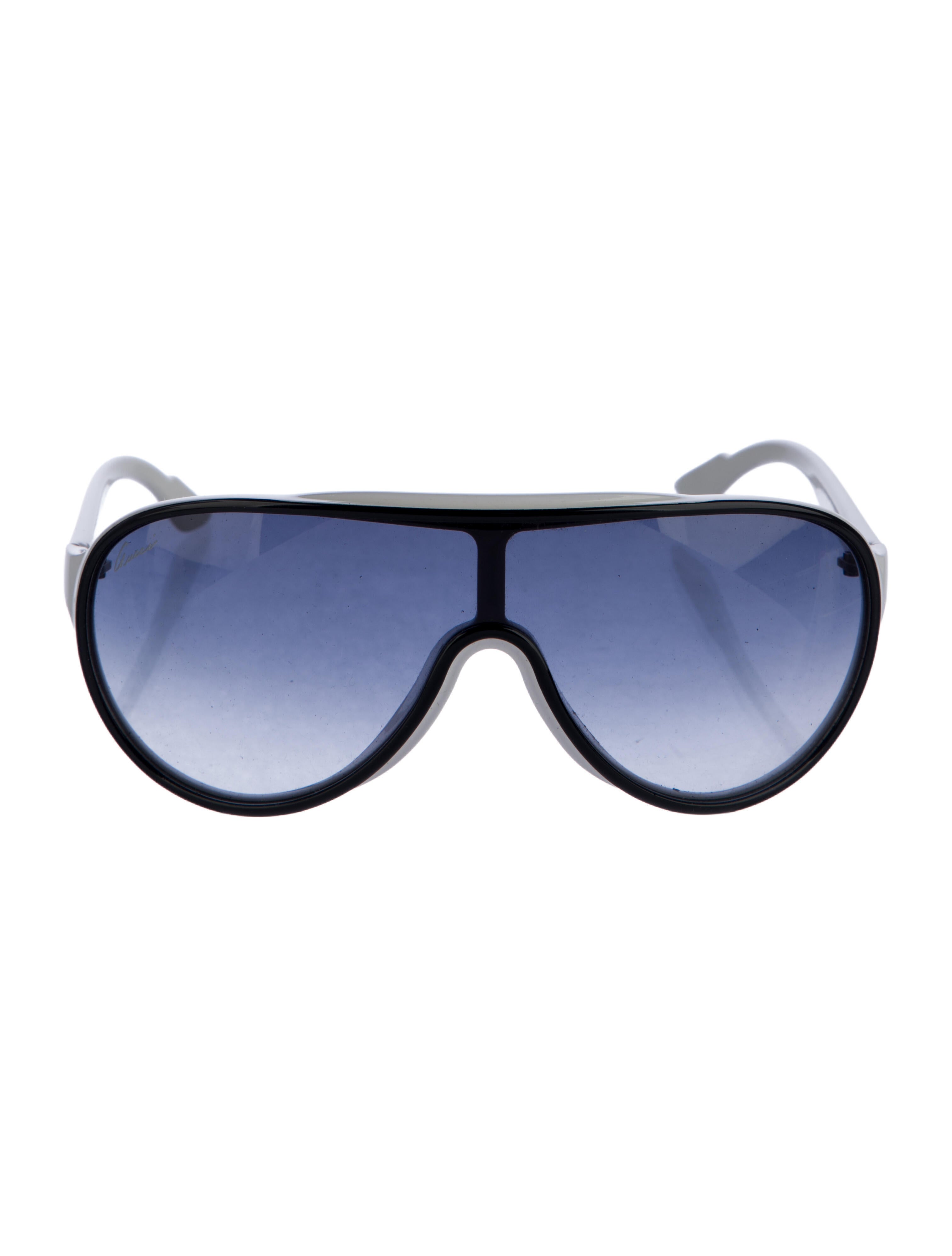 Gucci Web Accent Shield Sunglasses