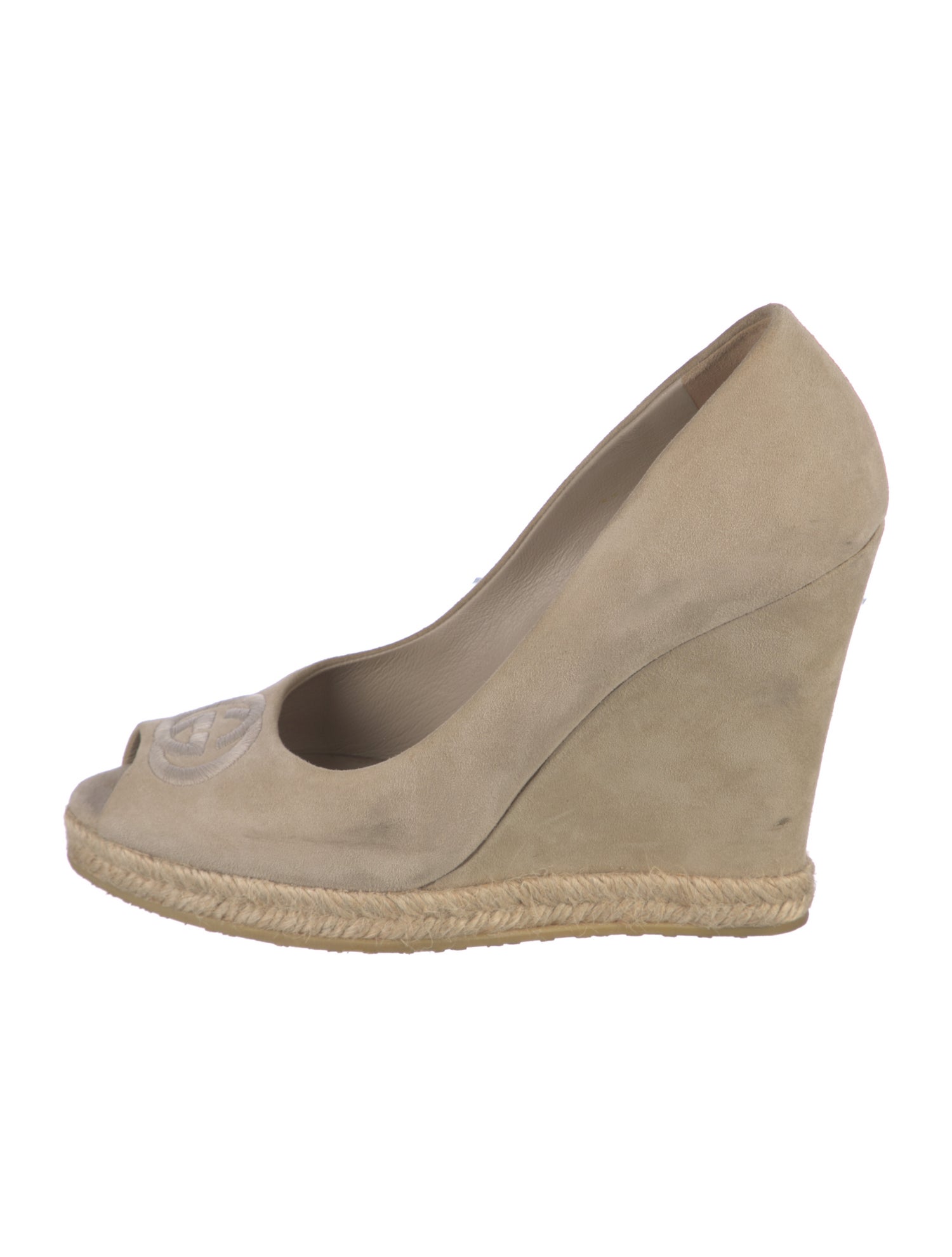 Gucci Interlocking G Logo Suede Pumps