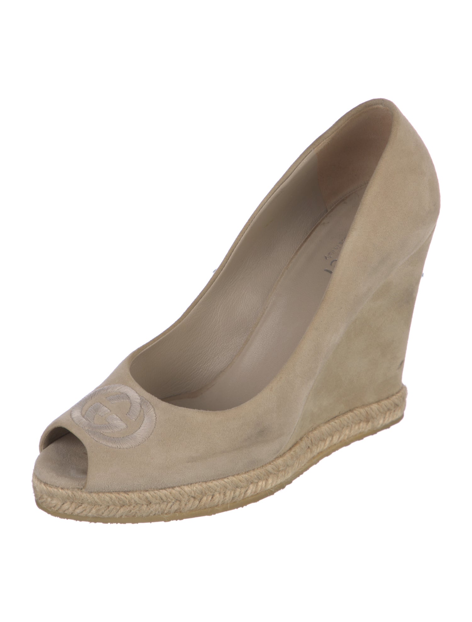Gucci Interlocking G Logo Suede Pumps