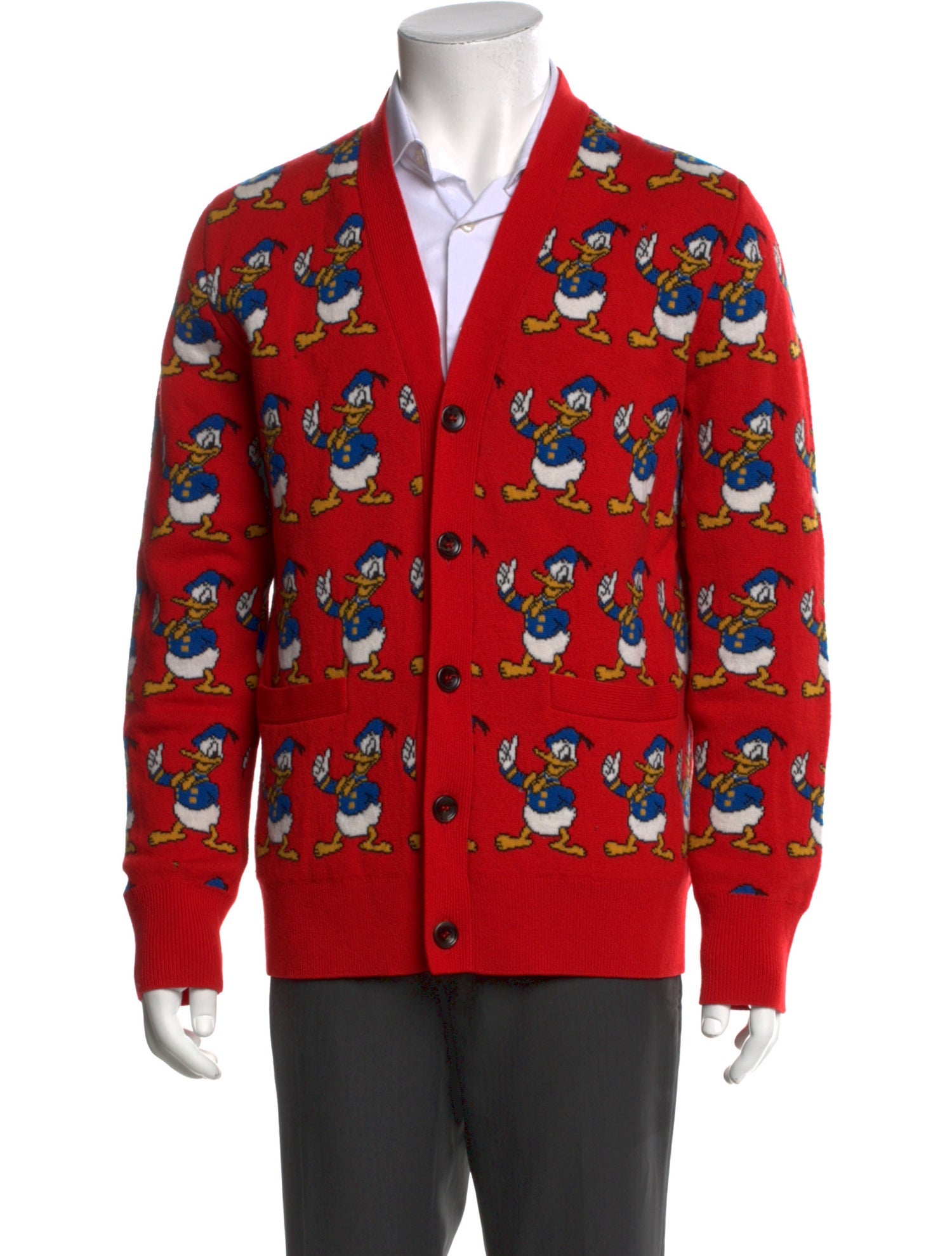 Gucci Printed V-Neck Cardigan