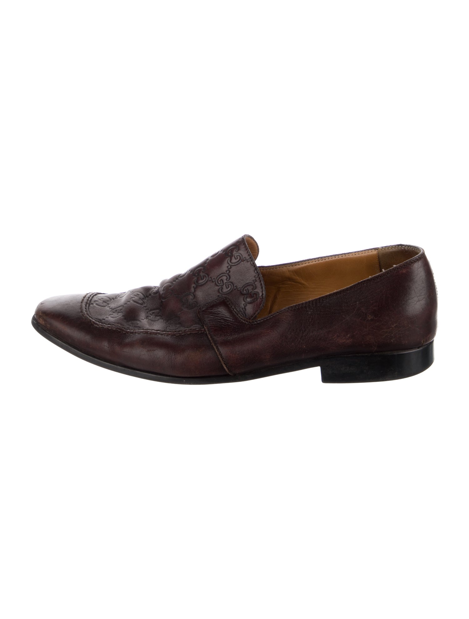Gucci GG Signature Leather Dress Loafers