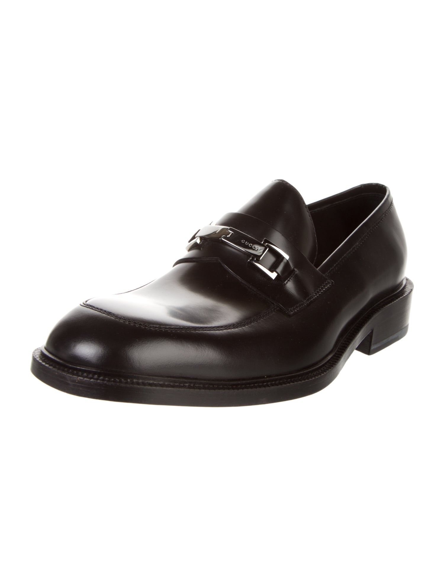 Gucci Horsebit Accent Leather Dress Loafers
